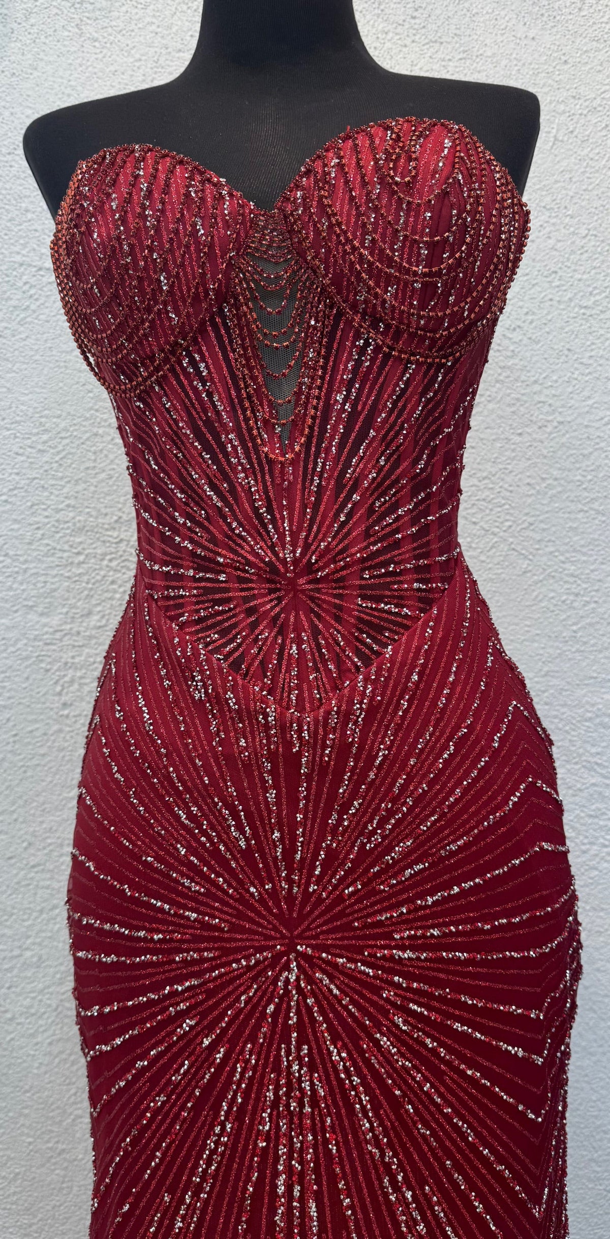 Strapless Corset Sequin Evening Gown | Sparkling Mermaid Prom Dress By May Queen MQ2195