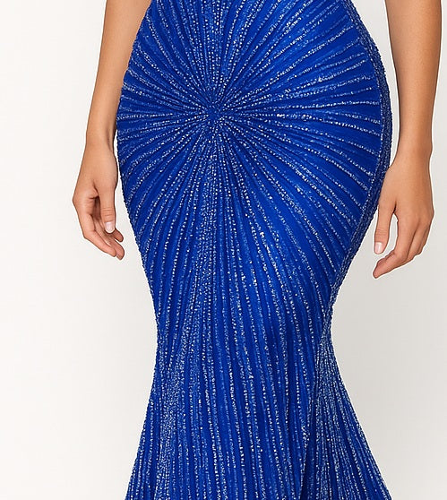 Strapless Corset Sequin Evening Gown | Sparkling Mermaid Prom Dress By May Queen MQ2195