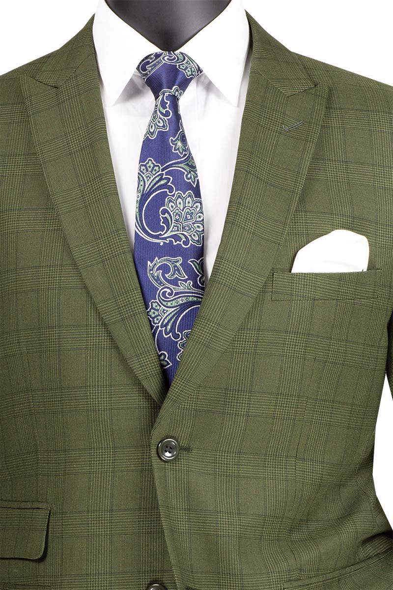 Sovana Collection - Regular Fit 3 Piece Suit 2 Button Tone on Tone Stripe in Gray by Vinci