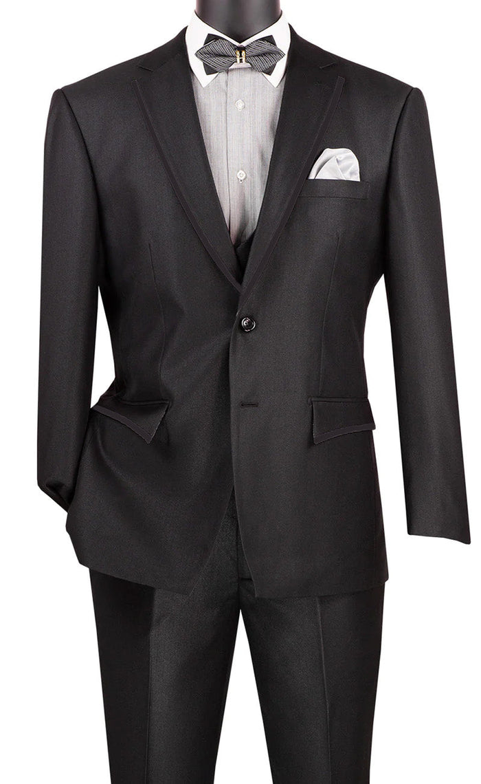 Royal Blue Slim Fit Men's 2 Piece Business Suit 2 Button by Vinci
