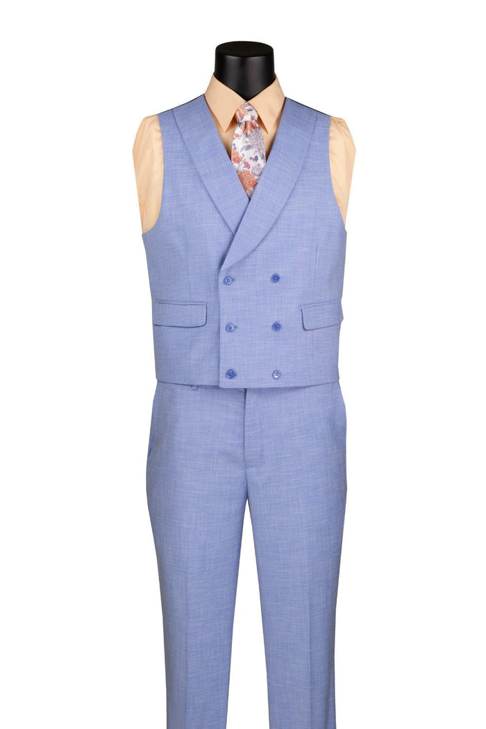 Slim Fit 3 Piece Stretch Fabric Suit in Brown by Vinci