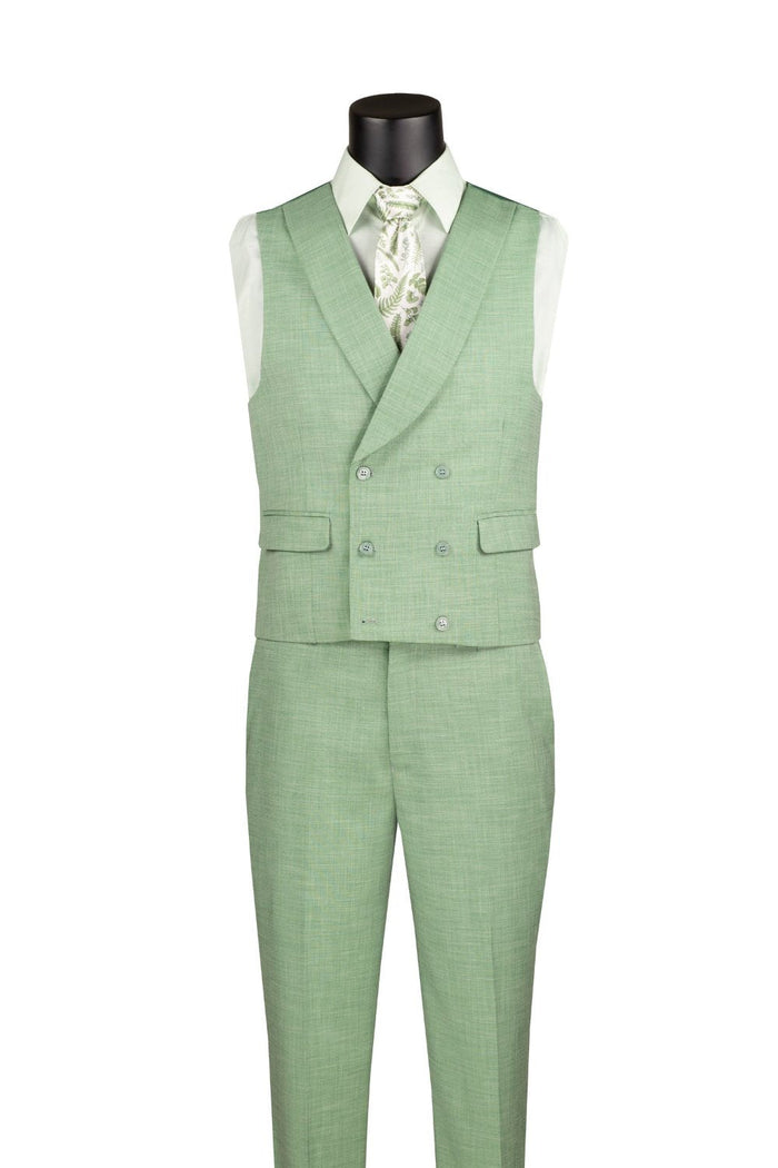 Slim Fit 3 Piece Stretch Fabric Suit in Navy by Vinci