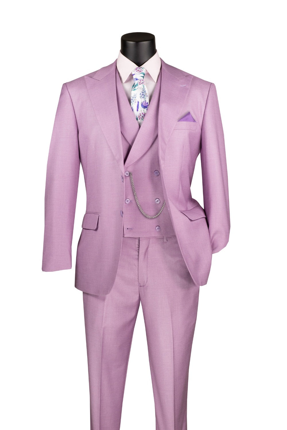 Ultra Slim Fit Shiny Sharkskin 2 Button 2 Piece Suit in Black by Vinci