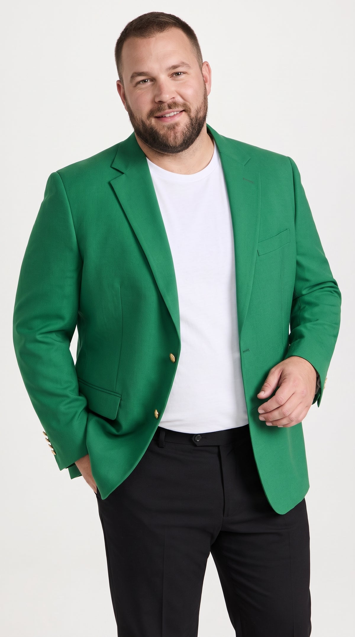 Men’s Kelly Green Blazer, Classic Sport Coat for Weddings Prom Parties and Special Events