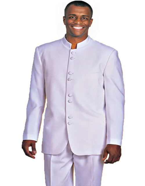 Cheap Tuxedos - Affordable Prom Suit - Mens Classic 8 Button Mandarin Collar White Suit
