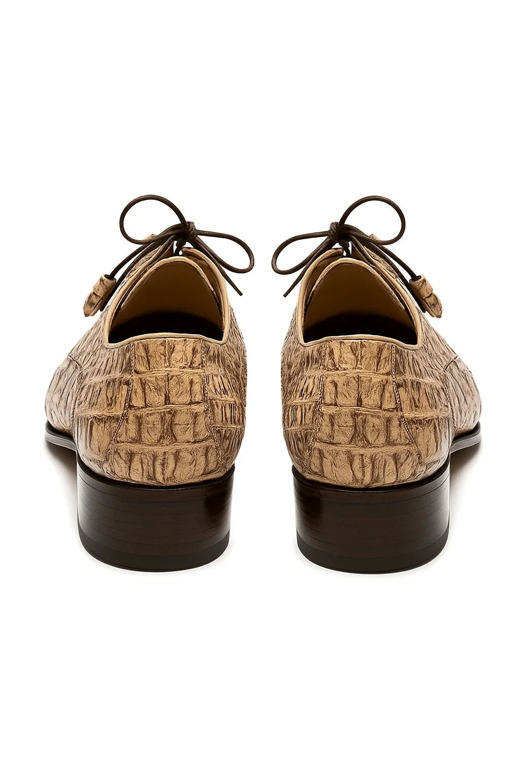 Marco Di Milano Mens Rustic Tan Caiman Gator Derby Apricena