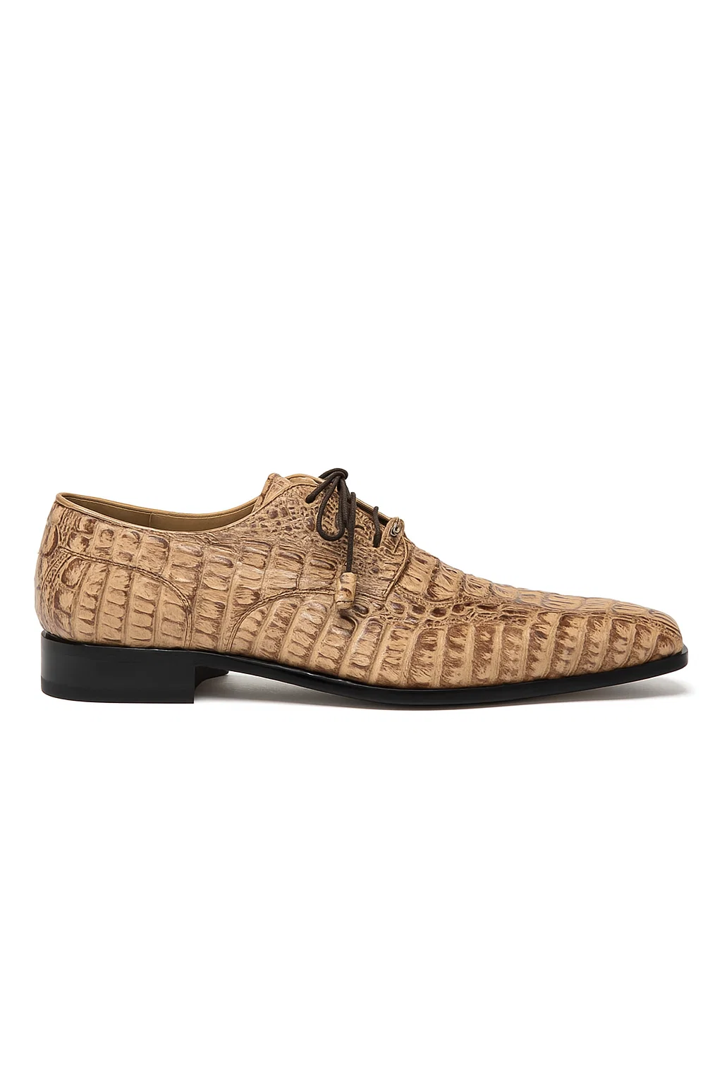 Marco Di Milano Mens Rustic Tan Caiman Gator Derby Apricena