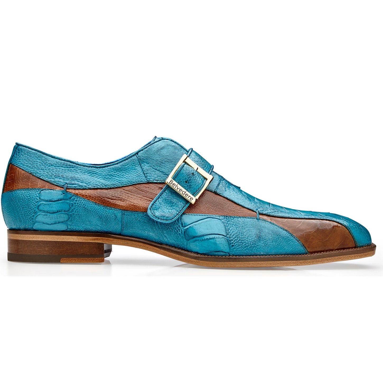 Belvedere Marte Ocean Blue Alligator & Leather Oxfords – SuitUSA