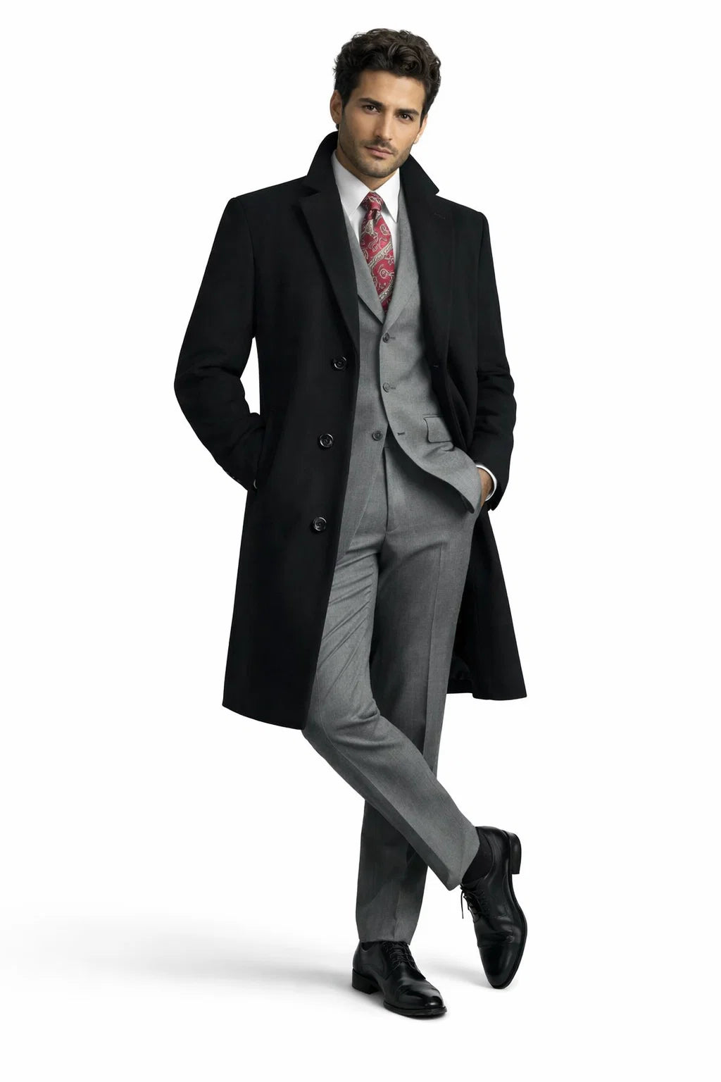 Men's Full Length Wool & Cashmere Overcoat – SuitUSA