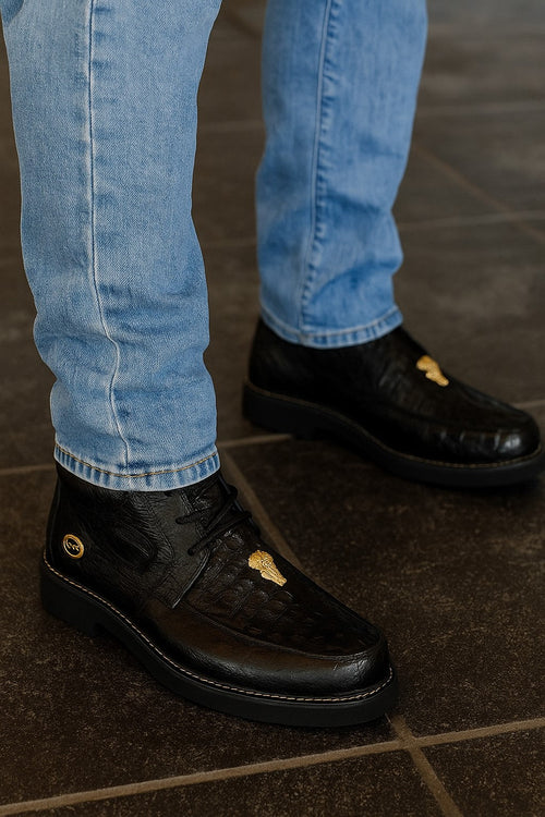 ostrich-caiman-leather-shoes