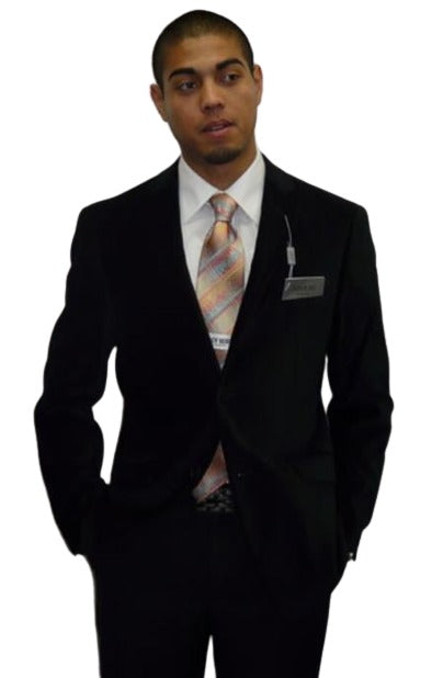 Men's Cheap Priced Designer Fashion Dress Casual For Men On Sale Sport Coat Solid Two Button Formal Black Tie or Casual Jacket Black Velvet Men's blazer by mensusain