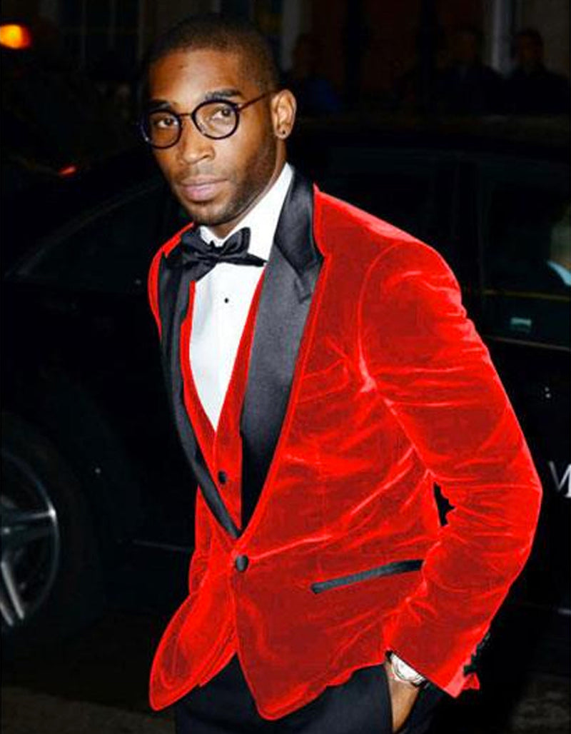 Red Prom Suit - Red Prom Tuxedo Suits - Red Wedding Tuxedo