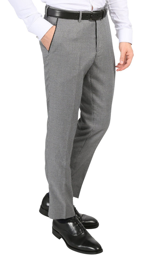 Mens Slim Fit Houndstooth Peak Lapel 2pc Suits by USA Men's Outlet