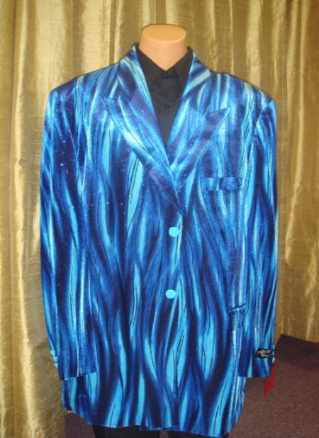 Men's Flame Jacket/Cheap Priced Unique Fashion Designer Men's Dress blazers Sale in Blue mensusain