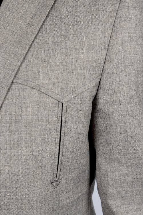 Men’s Heather Beige Cowboy Sport Coat – Classic Elbow Patch Jacket