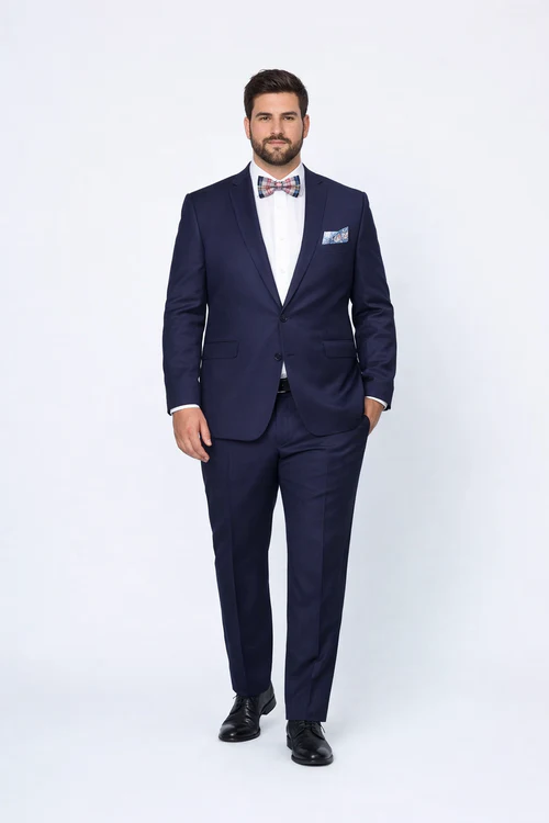 Men’s Slim Fit 100% Wool Suit by Rossiman Rossi - Peak Lapel Jacket & Plum Tapered Pants - Italian Tailored Luxury 3-Piece Suit USA Men's Outlet