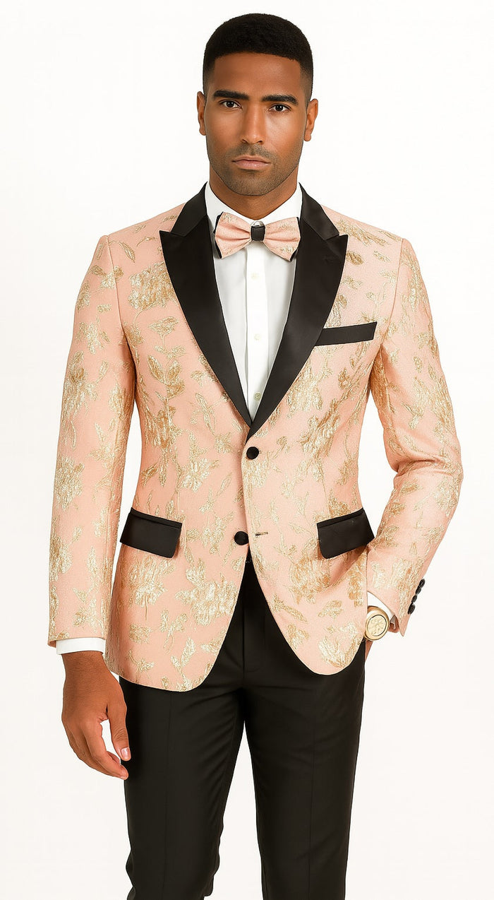 Mens 2 Button Light Baby Pink Tuxedo Blazer Alberto Nardoni