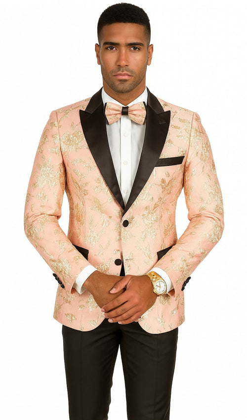Mens 2 Button Light Baby Pink Tuxedo Blazer Alberto Nardoni