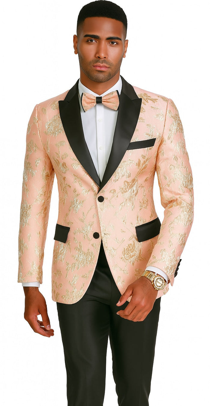 Mens 2 Button Light Baby Pink Tuxedo Blazer Alberto Nardoni