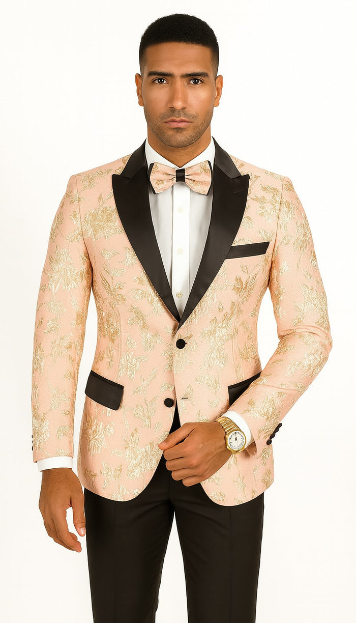 Mens 2 Button Light Baby Pink Tuxedo Blazer Alberto Nardoni
