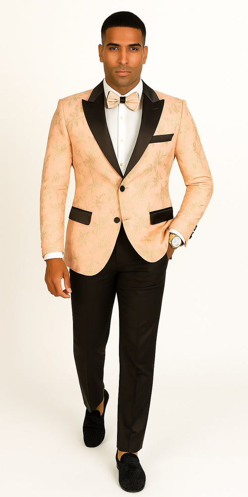 Mens 2 Button Light Baby Pink Tuxedo Blazer Alberto Nardoni