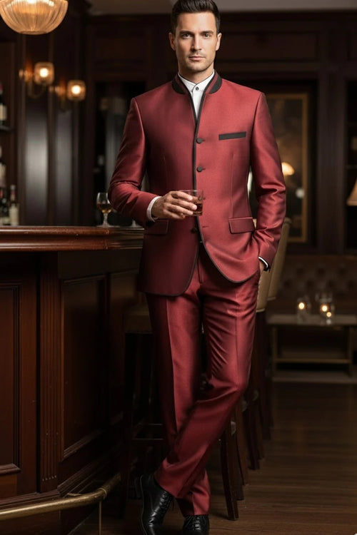 Mens Burgundy Tuxedo