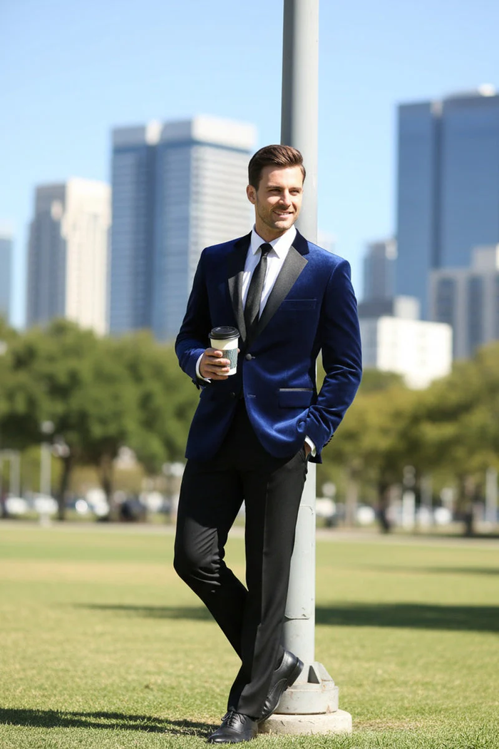 Mens Navy Tuxedo