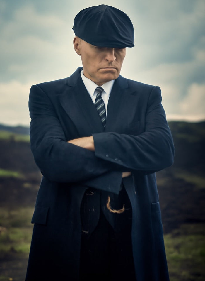 Mens Peaky Blinders Costume Thomas Shelby Pinstripe Outfit