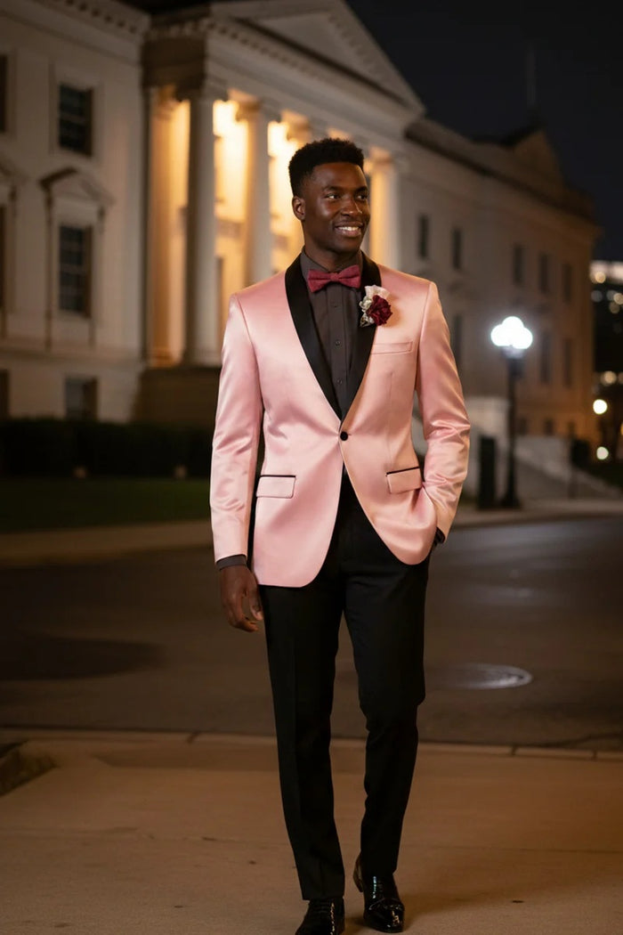 Mens Pink Tuxedo Jacket