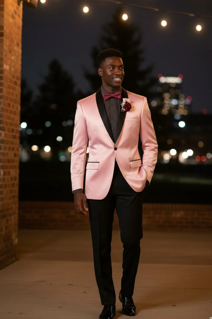 Mens Pink Tuxedo Jacket