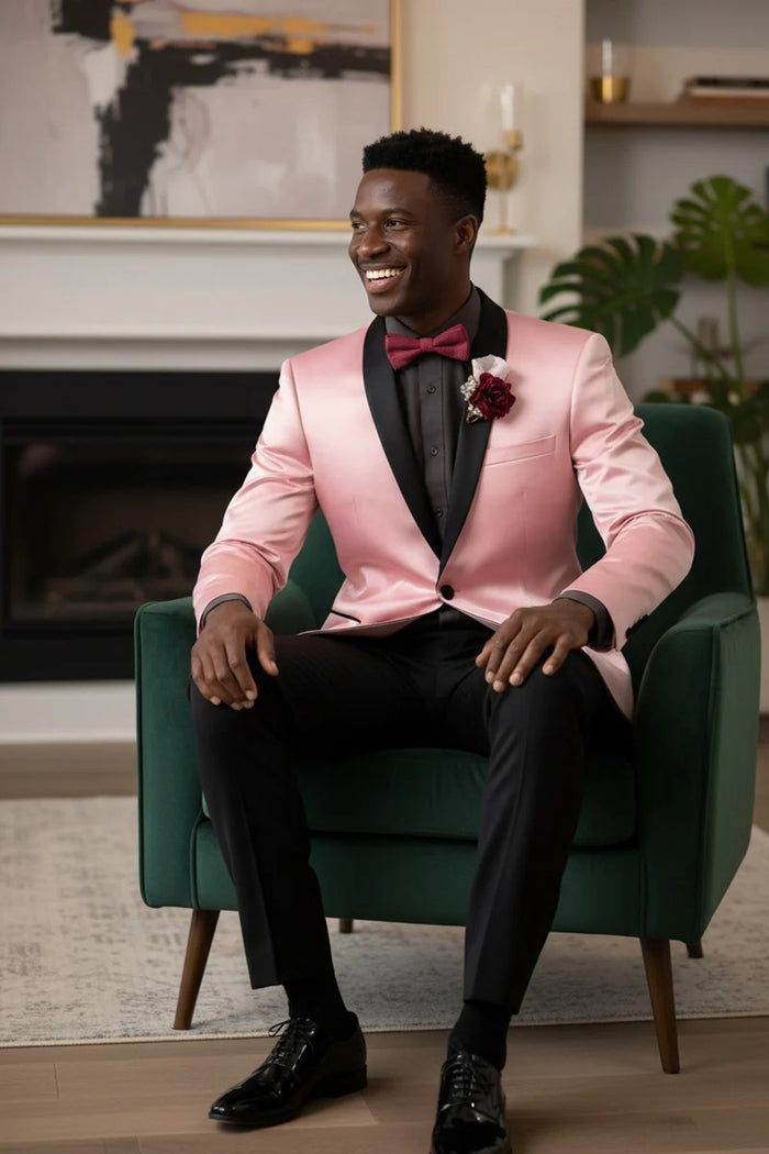 Mens Pink Tuxedo Jacket