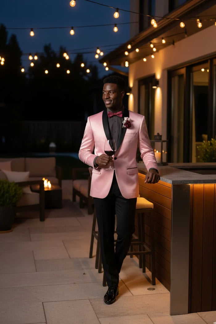 Mens Pink Tuxedo Jacket