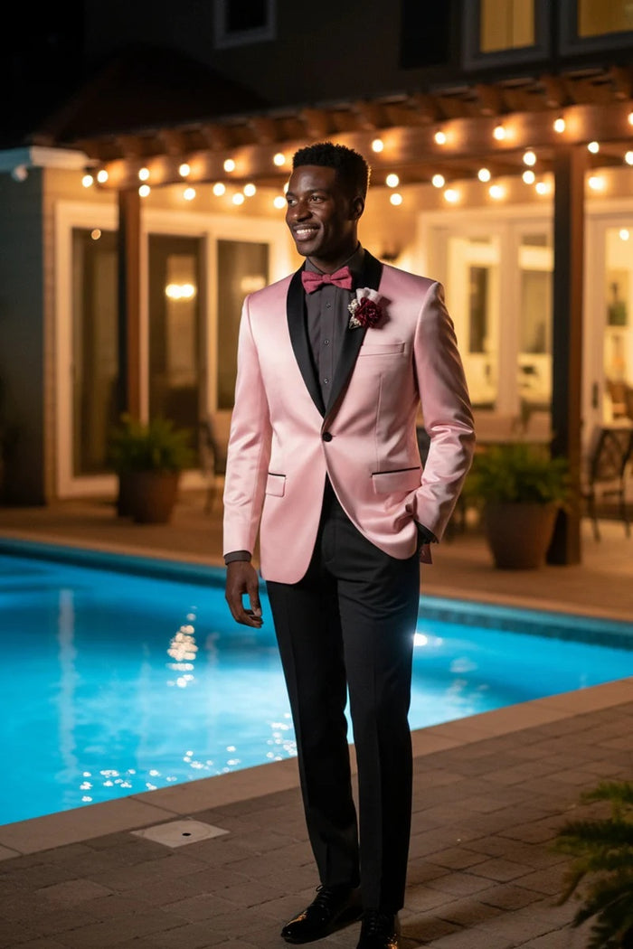 Mens Pink Tuxedo Jacket
