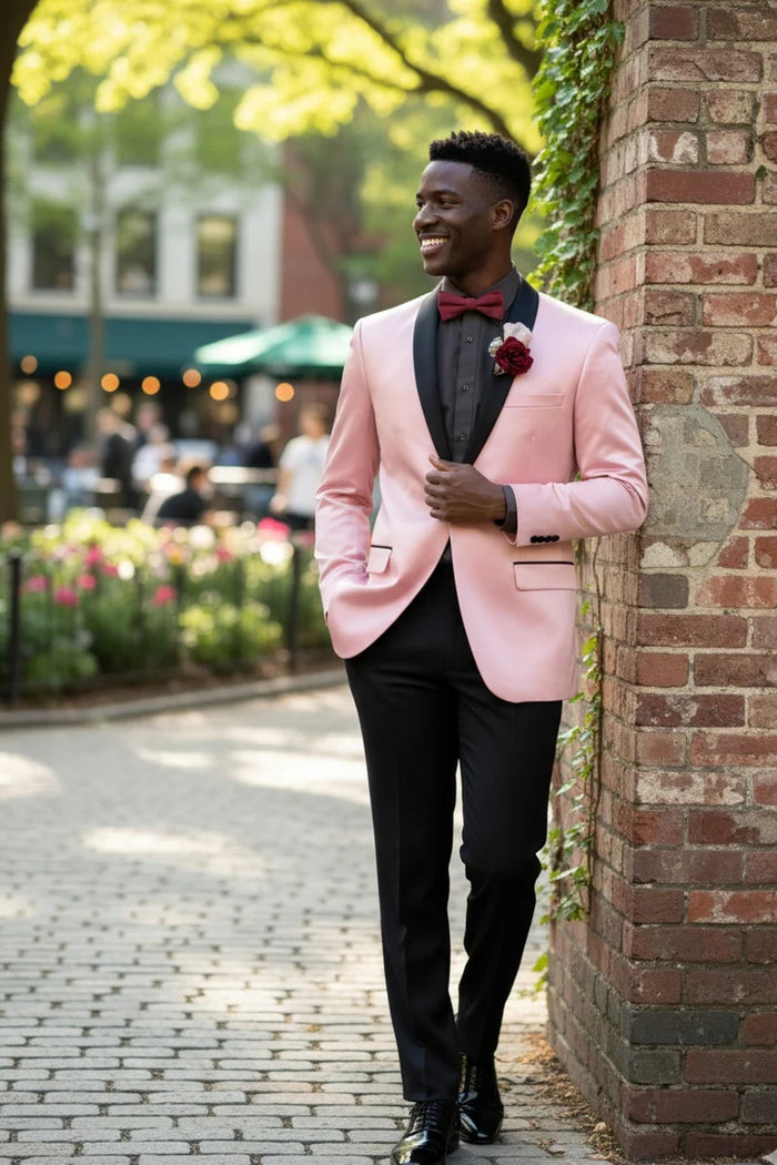 Mens Pink Tuxedo Jacket