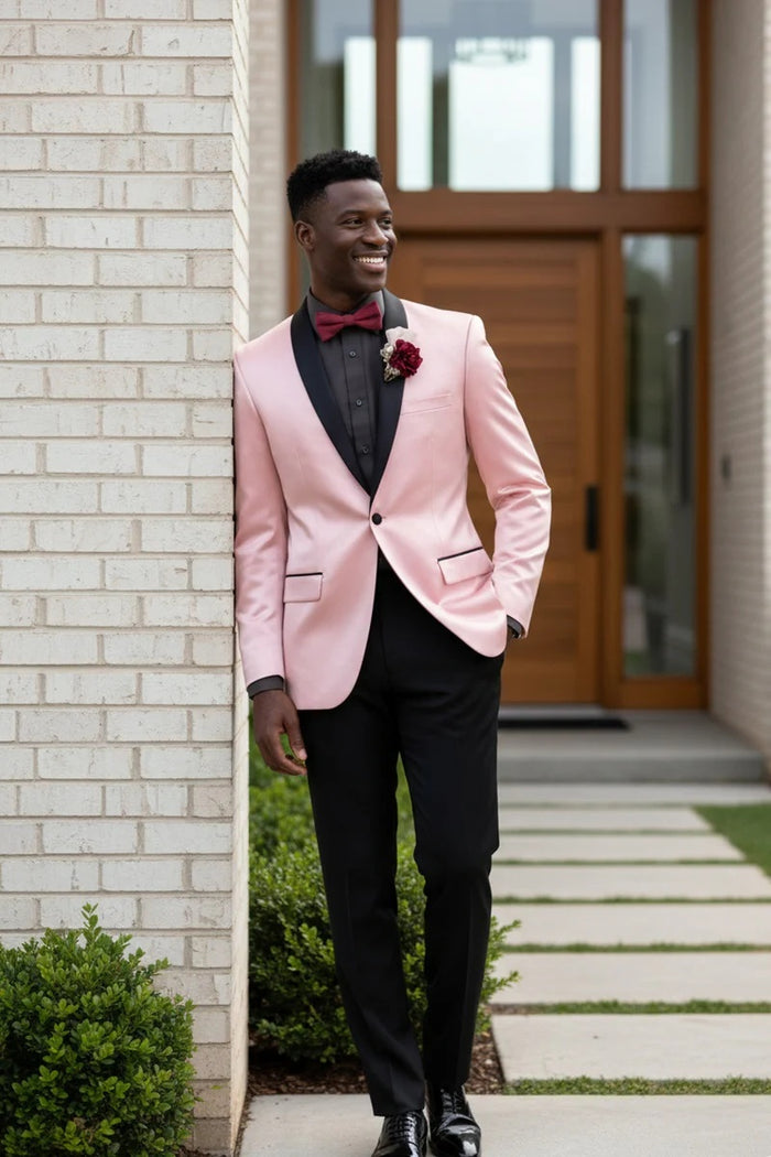 Mens Pink Tuxedo Jacket