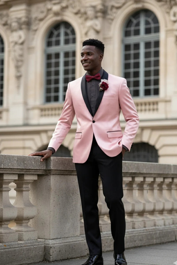 Mens Pink Tuxedo Jacket