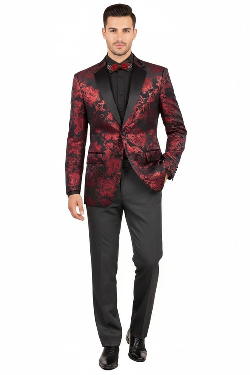 Mens Red Tuxedo Jacket