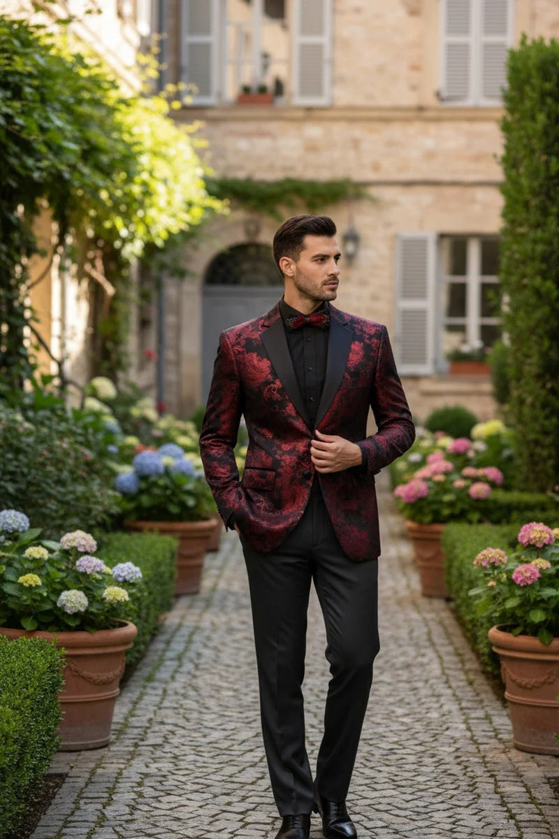 Mens Red Tuxedo Jacket