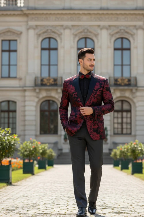 Mens Red Tuxedo Jacket