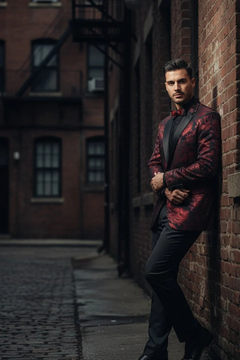 Mens Red Tuxedo Jacket