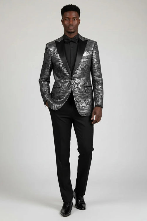 Mens Silver Tuxedo