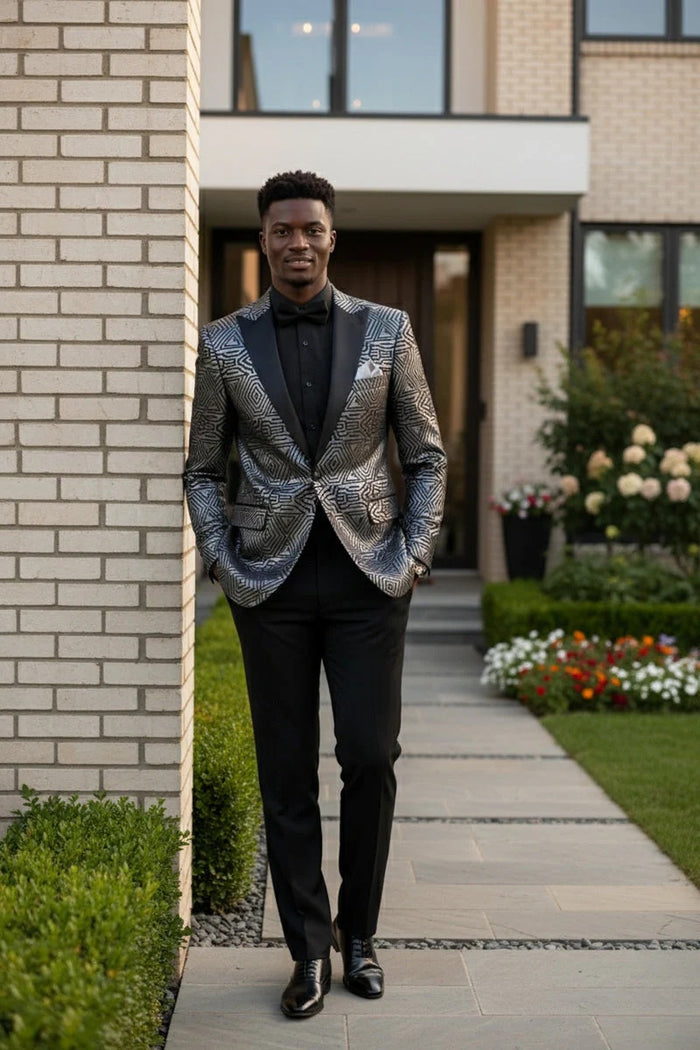 Mens Silver Tuxedo