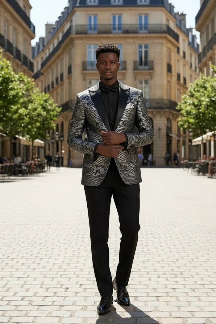 Mens Silver Tuxedo