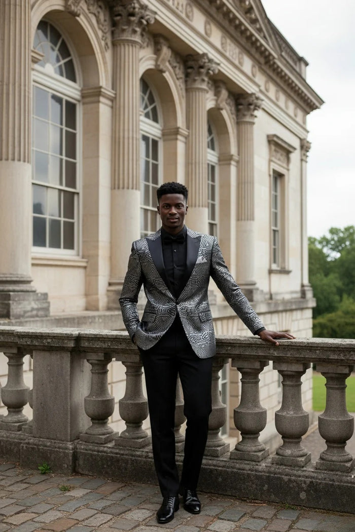 Mens Silver Tuxedo
