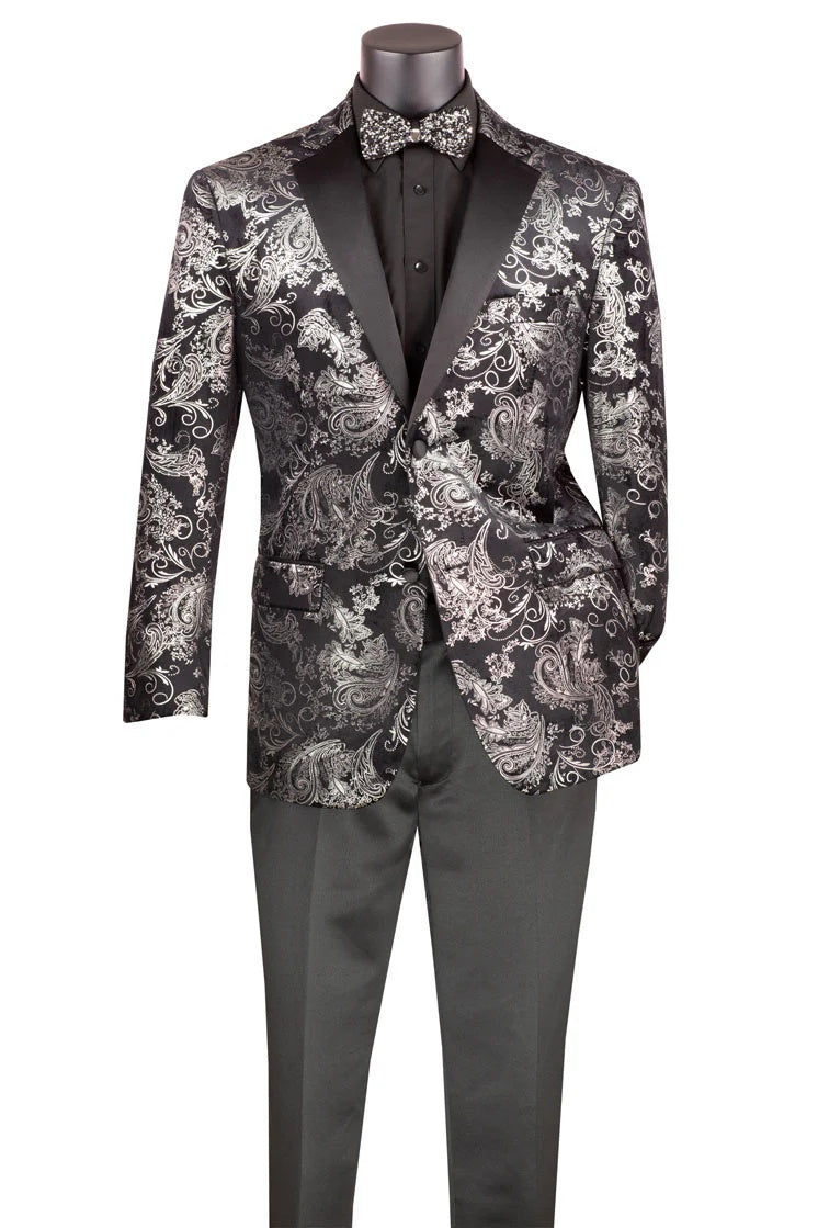 Mens Silver Tuxedo Jacket