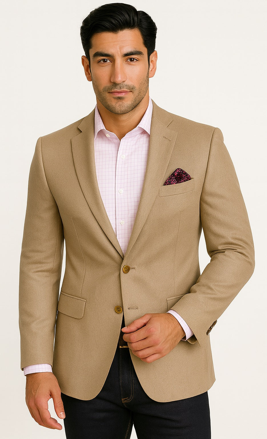 Mens Tan Sport Coat - Beige Color Blazer - Summer Jacket by USA Men's Outlet