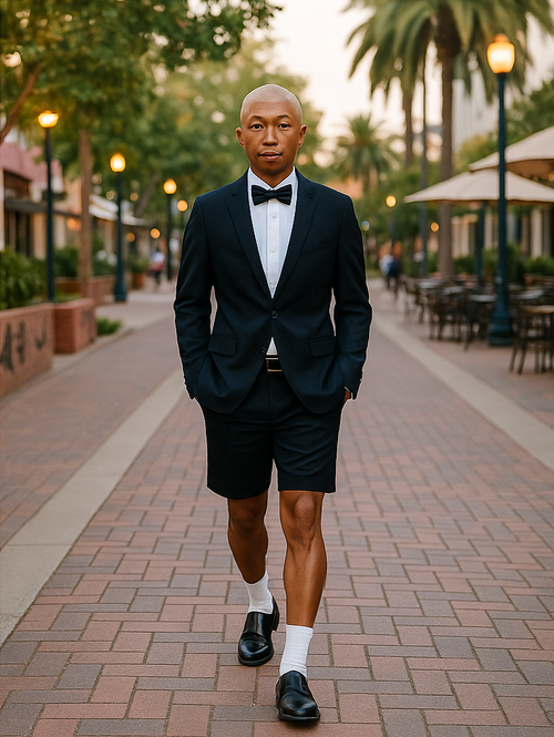 Mens Tuxedo Short