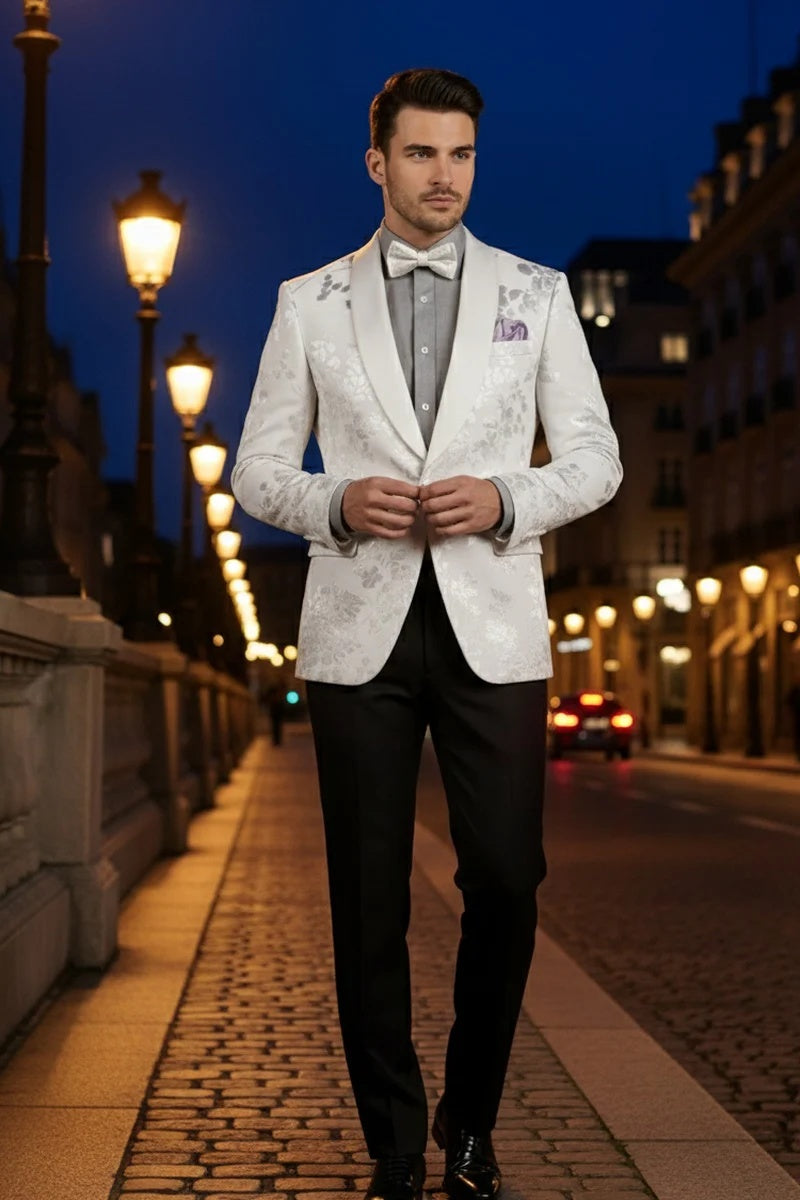 Mens White Tuxedo Jacket