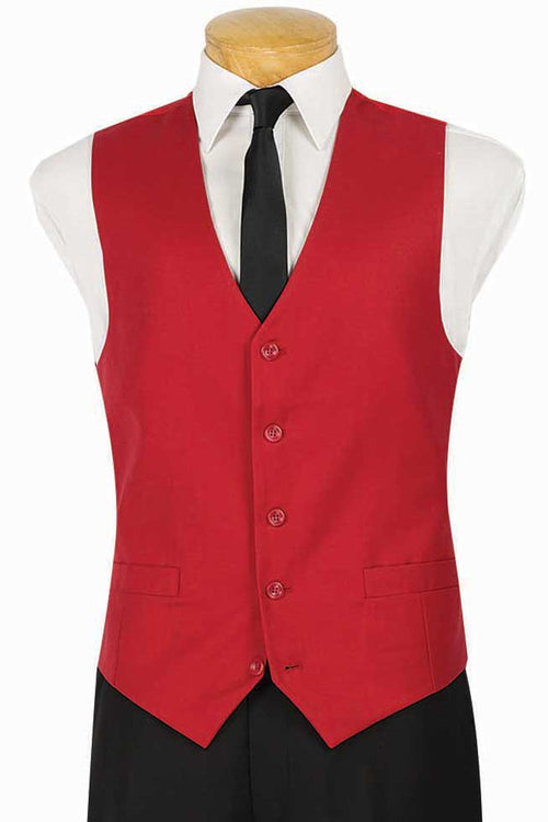 Mens Classic 5 Button Suit Vest in Navy by Vinci