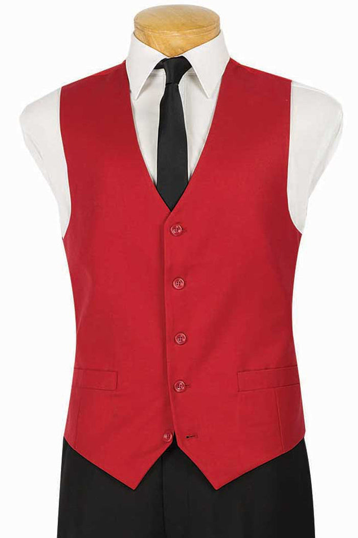 Mens Classic 5 Button Suit Vest in Navy by Vinci